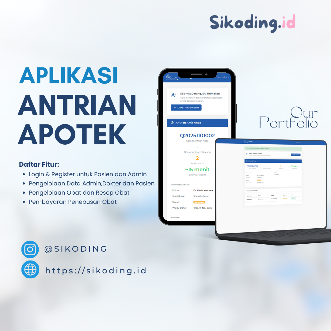 Aplikasi Sistem Antrean & Manajemen Apotek